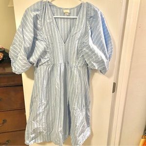 Puff sleeve nautical dress